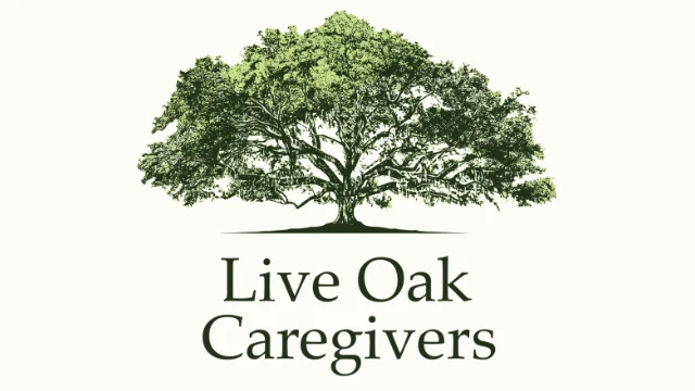 Live Oak Caregivers logo: a live oak tree above the company name